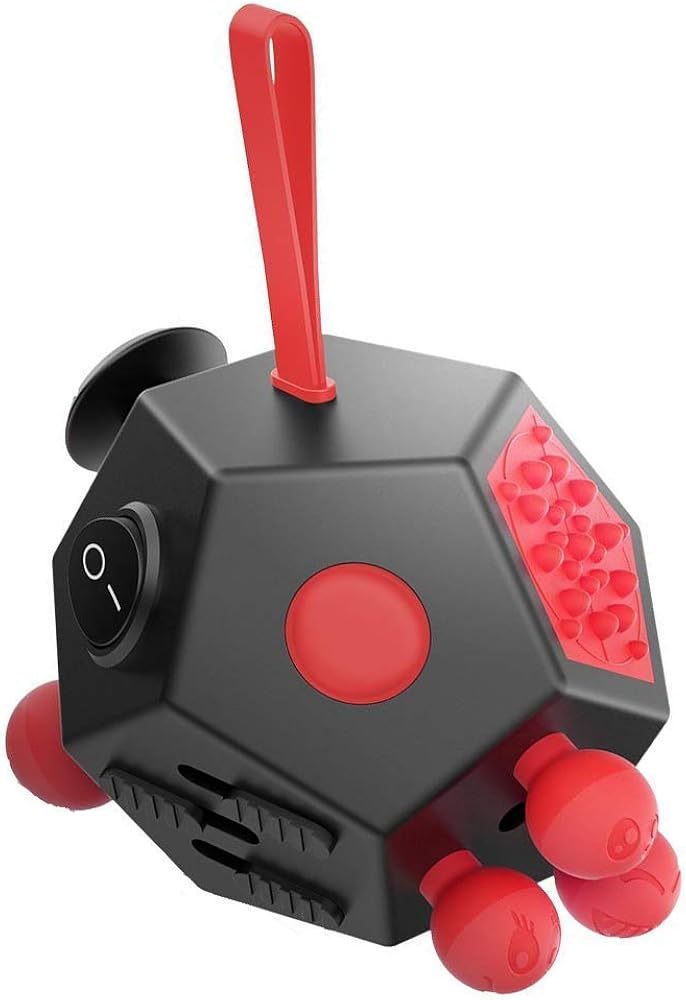 Amazon Com 12 Sided Fidget Cube Fidget Toy Cube Relief Stress And Anxiety Depression Anti For Kids And Adults With Add Adhd Ocd Autism Black Red Clothing