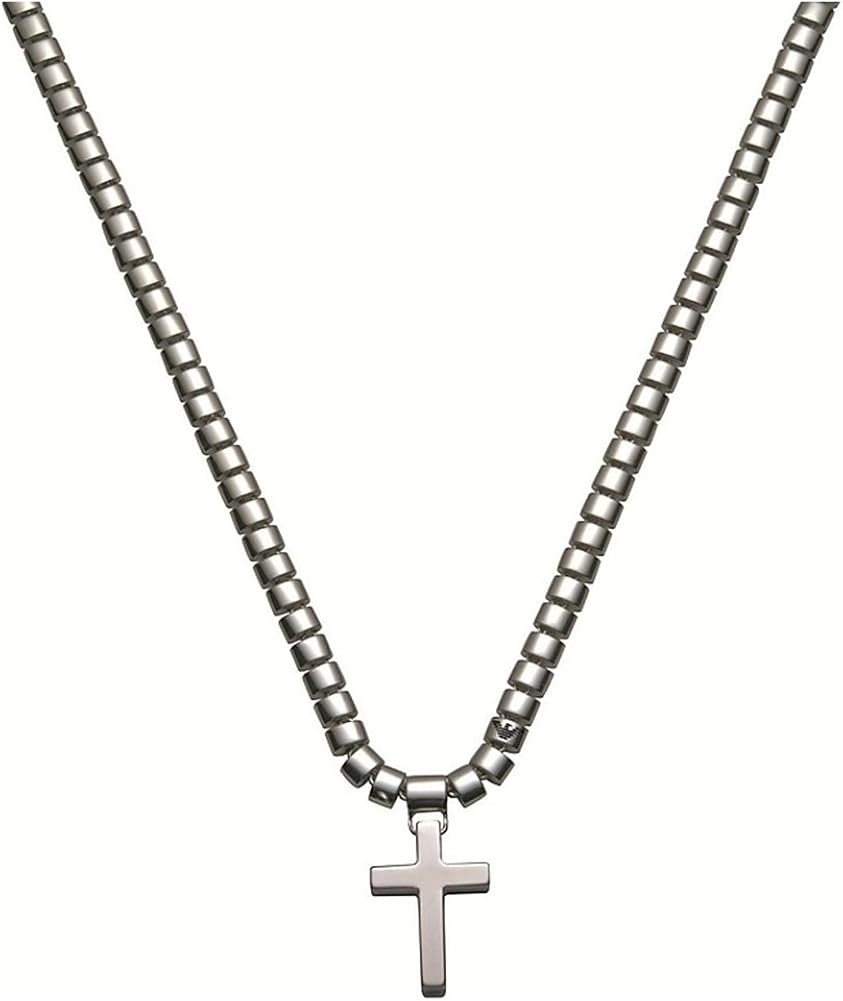 armani cross necklace mens