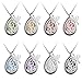Teardrop Aromatherapy Essential Oil Diffuser Necklace Locket Pendant Hypo-Allergenic 316L Surgical Grade Stainless Steel With 23.6