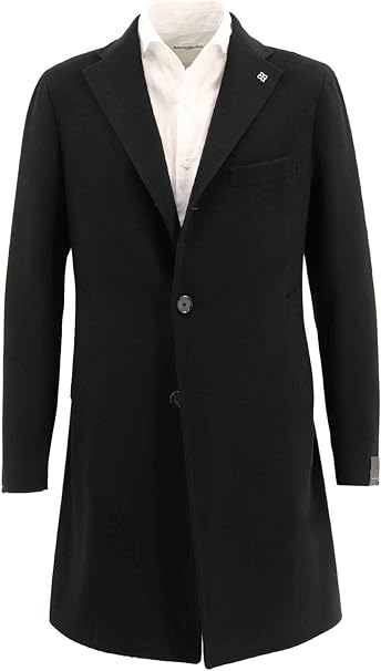 Amazon liatore タリアトーレ メンズ カシミア 段返り3b シングルチェスターコート Csbl13x 35uic075 N3469 ブラック コート ジャケット 通販