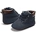 Voberry Toddler Baby Boy's Leather Sneaker Shoes Lace up Snow Boots Warm (6~12Month, Dark Blue)