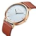Watch Womens Unisex Simple Casual Leather Waterproof Analog Quartz Dress Wrist Watch