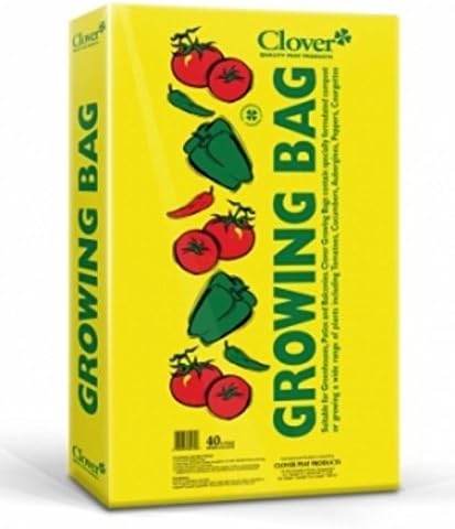 Quarrystore Clover - 3 Plant Grow Bag - Ideal Soil Medium for Shallow Rooted Plants - Excellent for Growing Flowers, Tomatoes, Cucumbers, Peppers - 40L