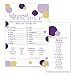 Purple and Gold Baby Shower Games for Girl - Fun Animal Matching Gender Reveal Games for Guests, Royal Princess & Mermaid Theme, Perfect Prize Activities, Favors, 4x6, 25 Cards