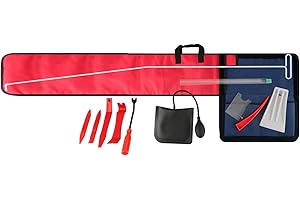 Emphira 55 inch Long Reach Tools Kit, with J-Hook,Air Wedge Pump,Non-Marring Wedge,Trim Removal Tool and Carry Bag -13 Pack