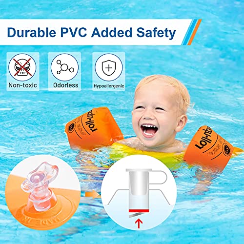 Arm Floaties for Kids,Swim Trainer Floaties and Kid's Swimming Goggles with AntiFog and AntiUV