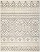 SAFAVIEH Adirondack Collection Area Rug - 9' x 12', Ivory & Silver, Rustic Boho Design, Non-Shedding & Easy Care, Ideal for High Traffic Areas in Living Room, Bedroom (ADR107B)