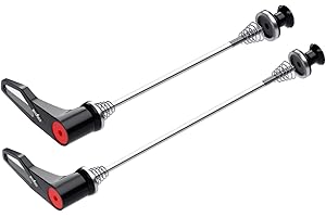 BIKOOCO Ultra High Strength Titanium Alloy Bike Axle Skewer Set for Quick Release - 100mm Front/130mm Rear for Road Bike &100mm Front/135mm Rear for MTB Bike