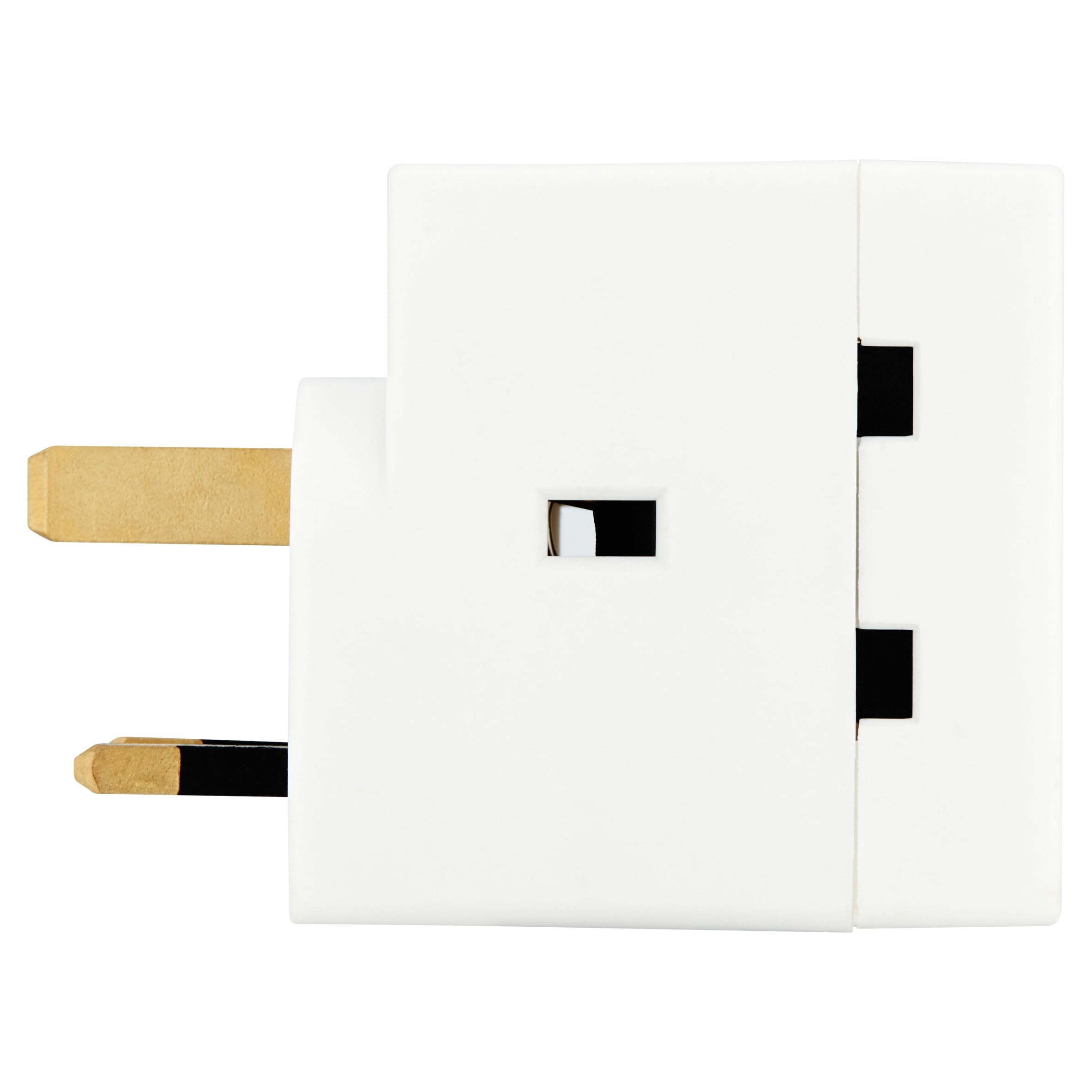 Status 3 Way Multi Plug Adaptor, UK Type G Plug, 3 Socket Extension Adaptor for Home or Office, White, Pack of 1 (3WABULK8)