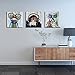 Vintage Animals Canvas Wall Art,Modern Gorilla Monkey Music Giclee Canvas Prints Wood Background Happy Dog Frog Canvas Painting Home Decor Animal Prints Home Wall Decoration (24