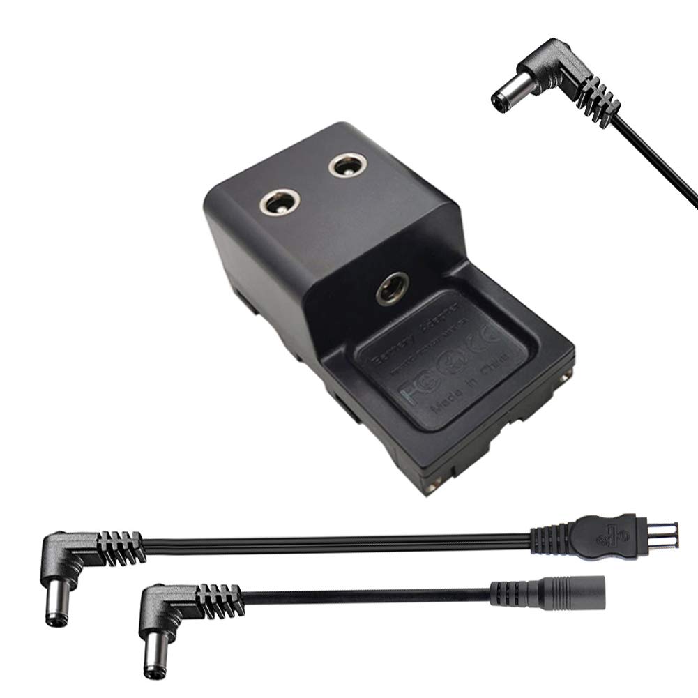NP-F970 F960 F750 F550 Power Distributor, Battery Adapter for SONY Camera, Z CAM E2 Camera, Various Monitors, Lights, etc. Parallel Connection Split into Two Ways