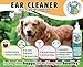 Dog Ear Cleaner, Dog Ear Infection Treatment, Dog Ear Wipes, Ear Drops for Dogs, Cat Ear Cleaner, Dog Ear Wash Eliminates Itching, Head Shaking, Odors, Discharge, Wipes Ear Wax, Dirt Build-Up 8 oz.