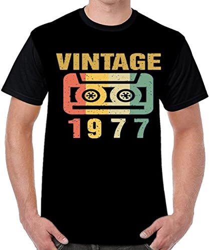 Dearsally Special Vantage 1977 Men Short Sleeved Popular Style T - Shirt Printing Tee Logo 3D Printing Handsome Man Tee