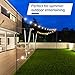 Holiday Styling String Light Poles for Outdoors (1 x 9ft) Push Down Middle to Stay Strong Straight and Sturdy with LED Hanging Solar Bulbs for House Garden Cafe Wedding Party