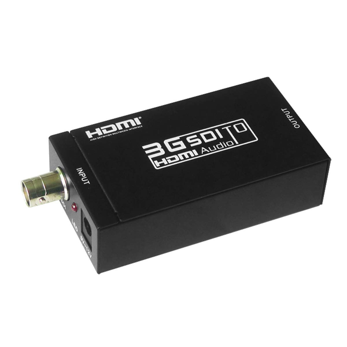 YOFASEN HDMI Cables - Video Capture Card MINI 3G HDMI to SDI Converter (1080p) with Power Supply, Black, 9.5 * 4.3 * 2.3CM