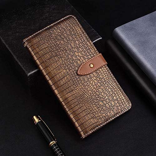 HEGWEI Idewei Crocodile Texture Horizontal Flip Leather Case for Lenovo A5, with Card Slot/Holder/Wallet(Black) Cover (Color : Black Gold)