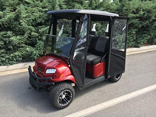 Doorworks Hinged Door Golf Cart Enclosures - Club Car Pre-2000 Marine Vinyl Cart Cover, Swinging Hard Doors, 4 Sided, Zippered Drivable Golf Cart Cover Fits Golf Bags, Utility Box, Rear Facing Seat - Thumbnail 3