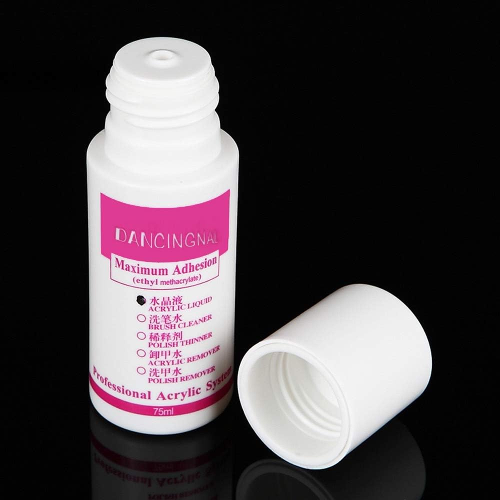 Nail Art, 75 ML/Monomer Salon Professional Acrylic Liquid for Nail Art Powder Nail Tips Professional Nail Polish Q Monomer Acrylic Nail Liquid Crystal Liquid
