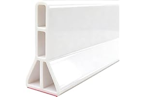 3" High Shower Water Splash Guard 67 Inch Collapsible Shower Threshold Water Dam Barrier Shower Dam Water Stopper to Keep Wat