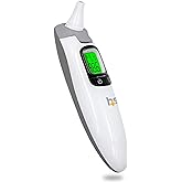 HealthSmart Talking Infrared Ear &amp; Forehead Thermometer, No Probe Covers Needed, Visual Fever Alarm, Audio Readings in English &amp; Spanish, Instant Scan