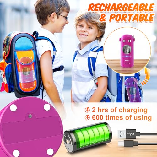 AFMAT Electric Pencil Sharpener for Colored Pencils 7-11.5mm, Auto in & Out, Fully Automatic Rechargeable Hands-Free Pencil Sharpener, Purple, RB
