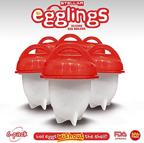 Stellar Egglettes | Food-Grade Silicone Egg Boilers | BPA Free | Pack of 6 Egglings