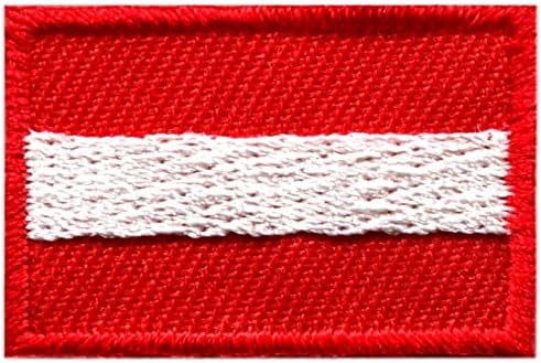 Flag of Austria Austrian Vienna Europe sew applique iron-on patch TheeTa Embroidery