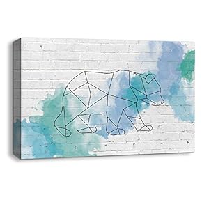 Canvas Wall Art Abstract Ink Animals...