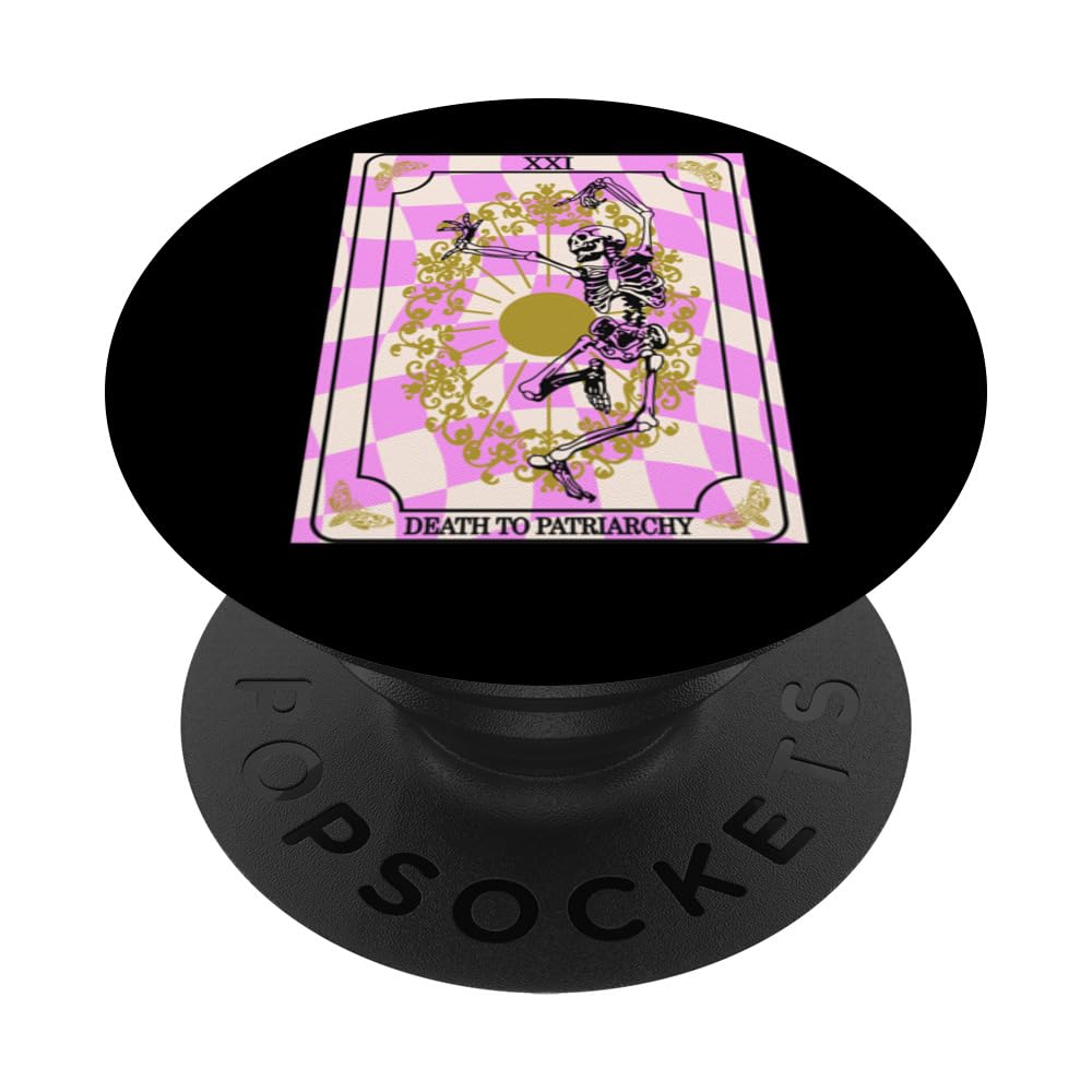Death to Patriarchy Skeleton Tarot Card Pro Roe Pro Choice PopSockets Swappable PopGrip