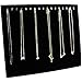 Sunnyglade 17 Hook Velvet Necklace Bracelet Display Stand/Necklace Jewelry Tray/Jewellery Holder Display Organizer (Black)