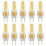 Kohree LED G4 Bulb Bi-Pin Base, 12V G4 LED Bulb 2W 20W Halogen Replacement, 2700K Warm White Light Bulb, 2nd Generation, No Flicker, Dustproof Shockproof AC/DC 12 Volt Bulb for Landscape RV, 10 Packs