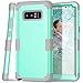 Galaxy Note 8 case, PIXIU Heavy Duty Shockproof Hybrid High Impact Hard Plastic+Soft Silicon Rubber Protective Cases for Galaxy Note 8 6.3 inch 2017 Release Mint Green