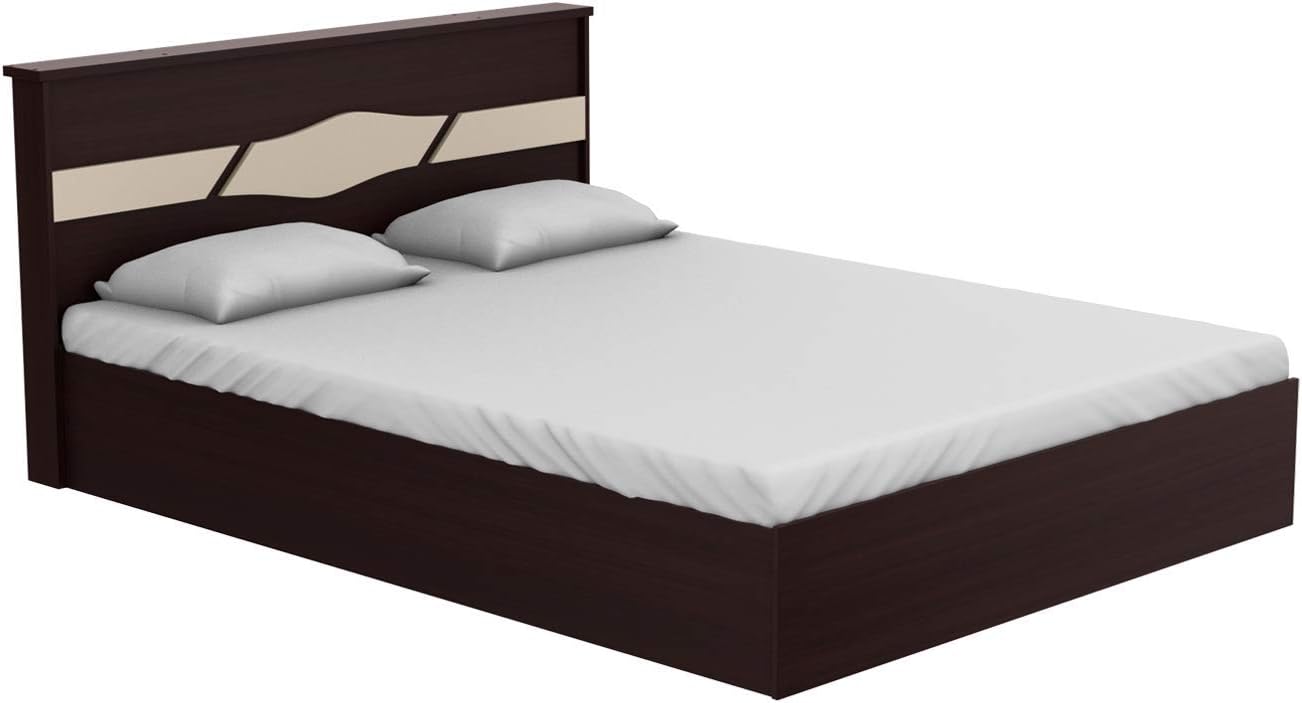 GODREJ INTERIO Arcadia Queen Bed Half Hydraulic Storage, Cola Rain