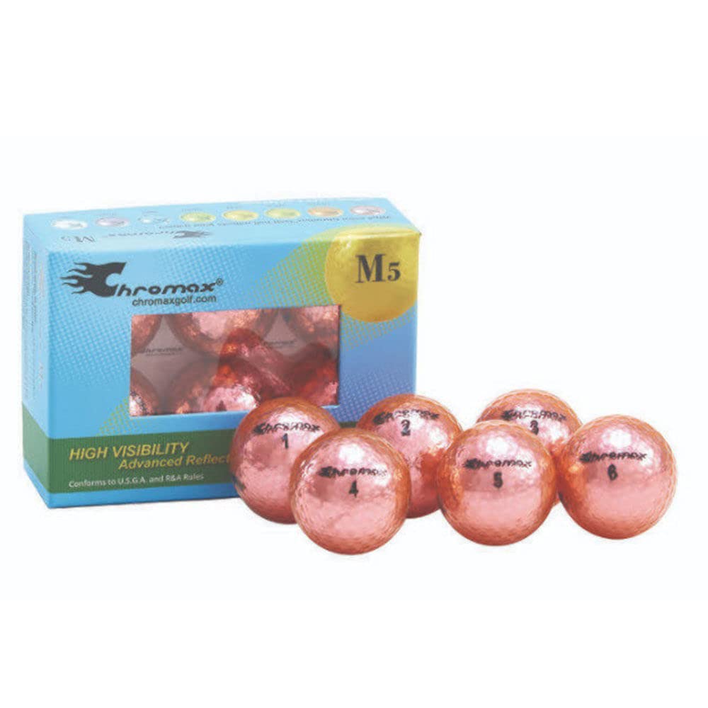 Chromax Metallic M5 Colored Golf Balls (Pack of 6), Pink