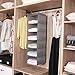 MAX Houser 6 Tier Shelf Hanging Closet Organizer, Closet Hanging Shelf with 2 Sturdy Hooks for Storage, Foldable (Light Grey)