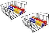 DecoBros 2PK Under Shelf Basket Wrap Rack, Bronze