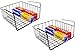 DecoBros 2PK Under Shelf Basket Wrap Rack, Bronze