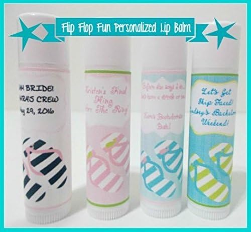 FLIP FLOP Themed Lip Balm - Bachelorette Beach Party Favors - Personalized Lip Balm Favors - Summer Favors - Set of 10
