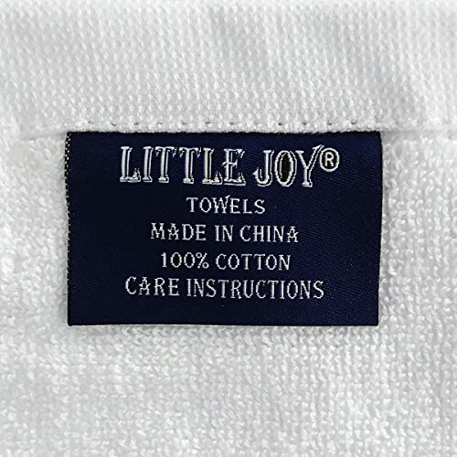 LITTLE JOY Bath Towels Set extra large 100% Cotton shower towels Highly Absorbent Super Soft Bathroom Towels Sets (White, Set of 6)