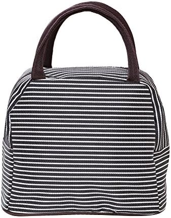 Lunch Bag Waterproof Picnic Tote Bag RALMALL Insulated Lunch Cooler Bag Lunch Holder Lunch Container Travel Zipper Organizer Box for Women Men Kids Girls Boys Adults (Black)