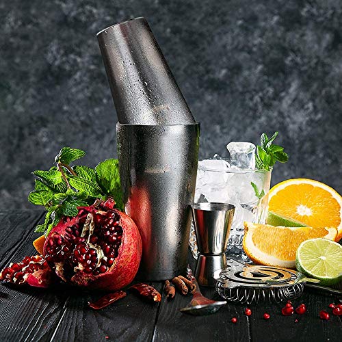Uniquk Cocktail Shaker Set, Kollea Cocktail Shaker mit Sieb, 6 Teiliges Barkeeper Set Aus Edelstahl Barkeeper Mixer Kits – Bild 7