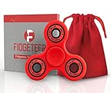 Fidgeteer Fidget Spinner EDC Toy | Anxiety and Stress Relief | Ceramic Bearings | Red