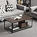 VASAGLE Coffee Table with Storage Shelf for Living Room, Industrial Design with Metal Frame, Easy Assembly ULCT61BF