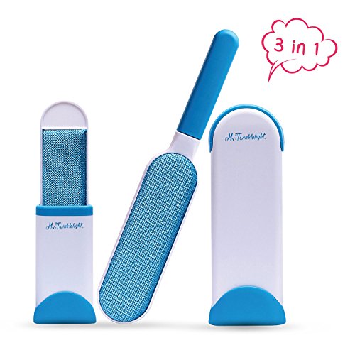 Pet Hair Remover, Reusable Fur and Lint Remover with Self-Cleaning Double Sided Brush For Dog & Cat Hair Remover , Efficient Pet Hair Remover For clothes, Furniture.