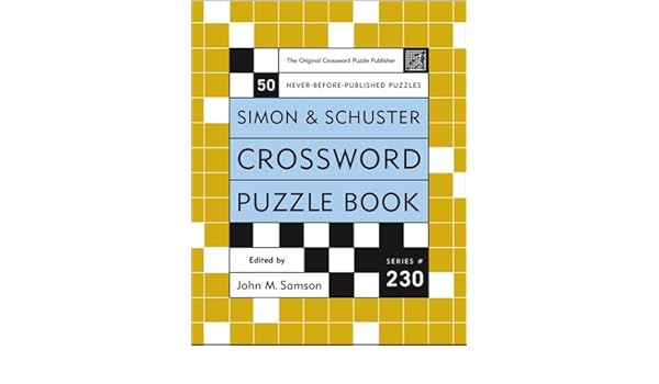 Simon And Schuster Crossword Puzzle Book 230 Simon - 