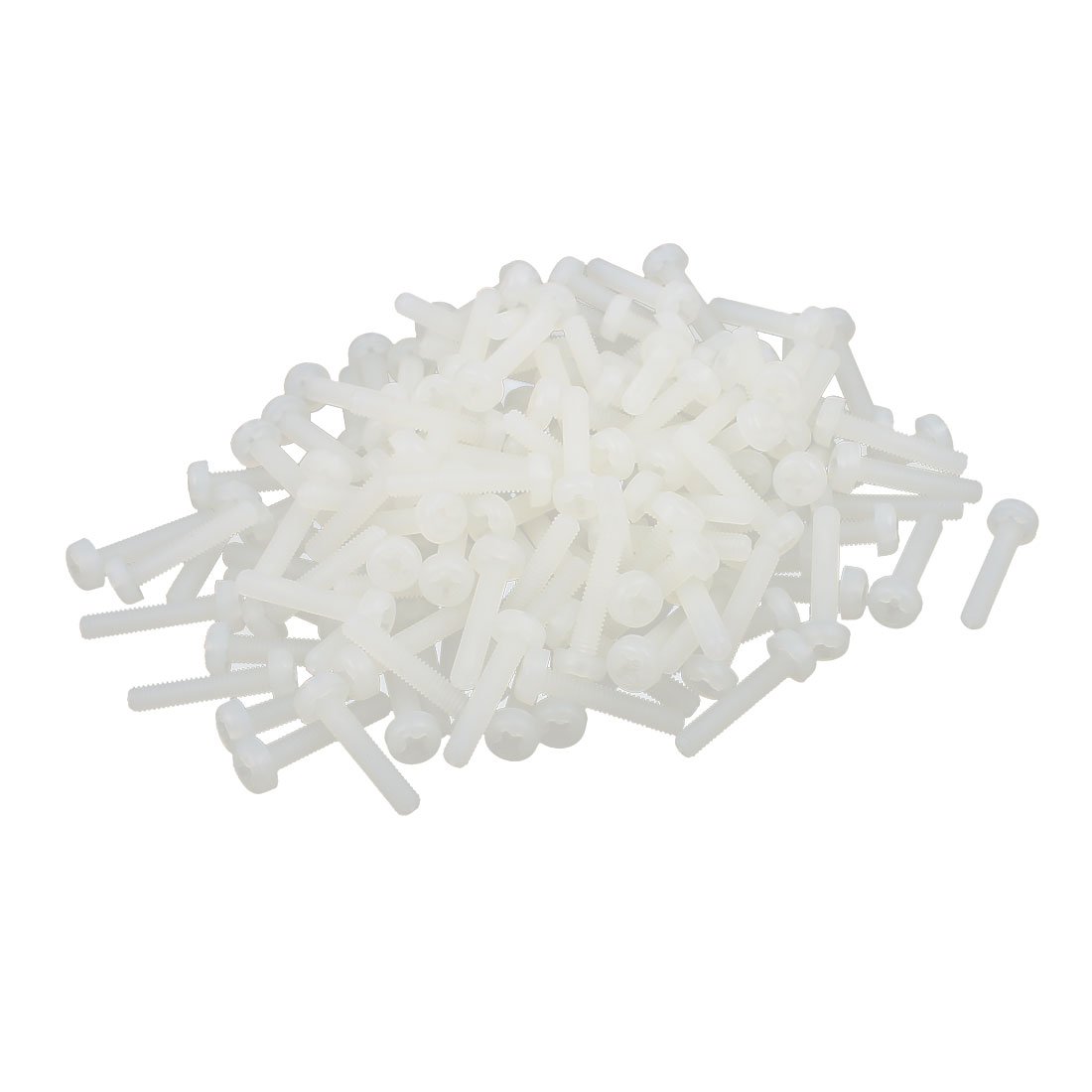 Sourcingmap M3 x 15mm Phillips Flat Head Nylon Metric Bolts Machine Screws 142pcs