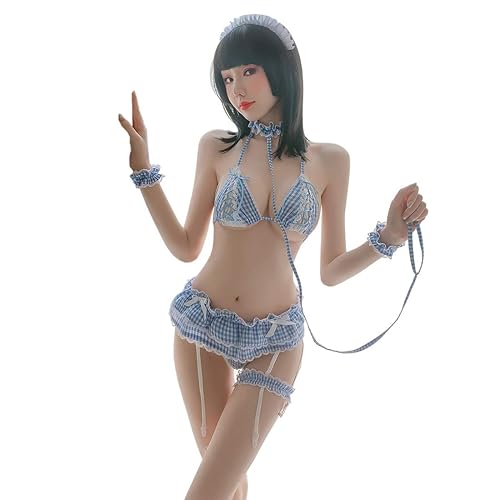 Womens Sexy Cosplay Lingerie Set Ruffle Baby Doll Teddy Outfit Bra an  Pantie Nightie with Choker Anime Lace Babydoll in Dubai - UAE | Whizz Women