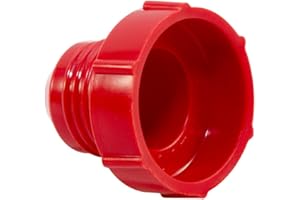 Caplugs PD-60 PD Series – Plastic Threaded Plug for Flared JIC Fittings, 1000 Pack, Red LD-PE, Thread Size 9/16"-18 Open End Protection, Leak Prevention, Automotive, Hydraulic Systems (99191178)