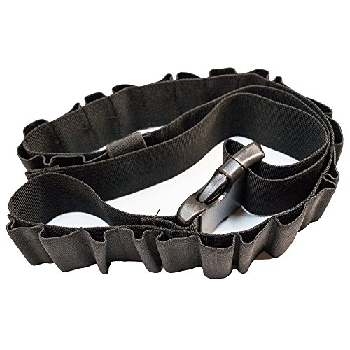 TukTek Tactical Black 25 Round Shotgun Shell Ammo Belt Adjustable Bullet Holder Bandolier for 12 & 20 GA - Thumbnail 3