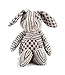 NANDOG My BFF Knitted Corduroy Rabbit Plush Toy in Grey- Ultra Soft & Durable Texture with Internal Squeaker - Stylish & Cuddly Companion for Small & Medium Pets